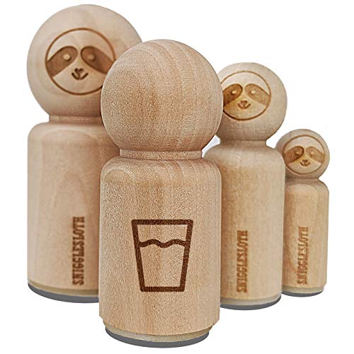 Water Glass Cup Rubber Stamp for Stamping Crafting Planners - 1/2 Inch Mini