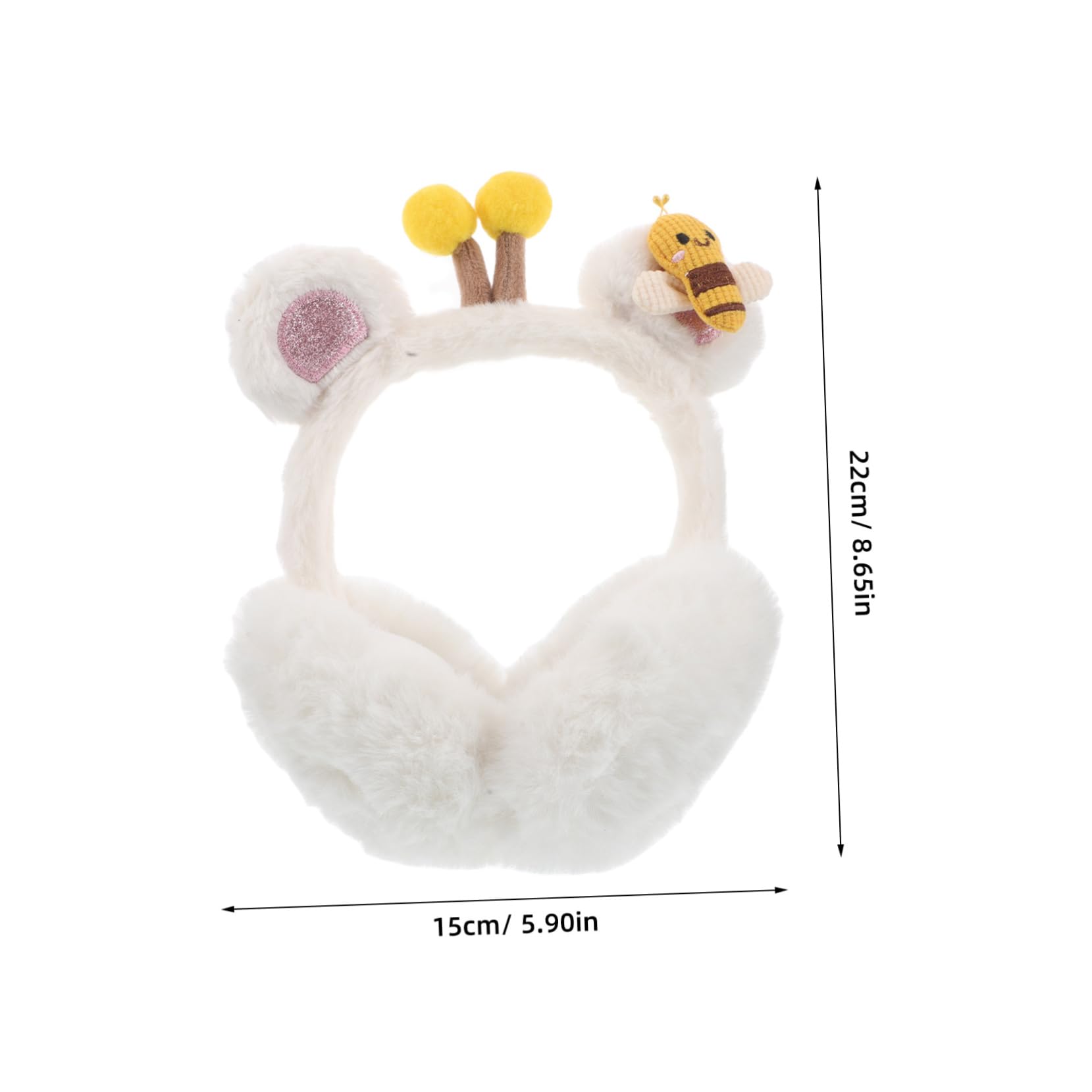 TOVINANNA Foldable Plush Bee Earmuff Winter Ear Earflap Kids Toddler Ear Warmer Women Winter Earmuff Charming Design
