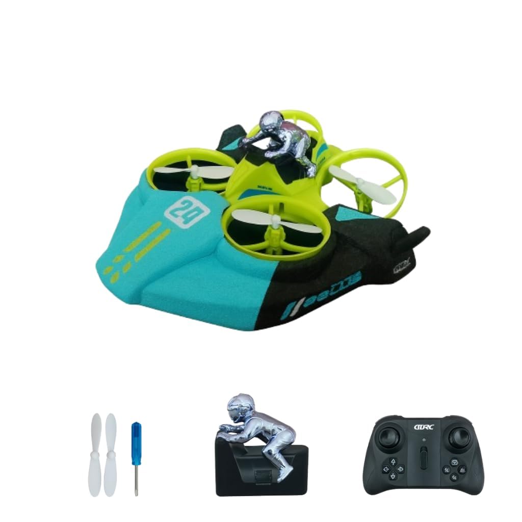 3-in-1 RC Hovercraft Toy with Remote Control | Land & Water Adventure Vehicle | Rechargeable Remote Control Toy with LED Lights | Indoor & Outdoor Play for Kids-image-42