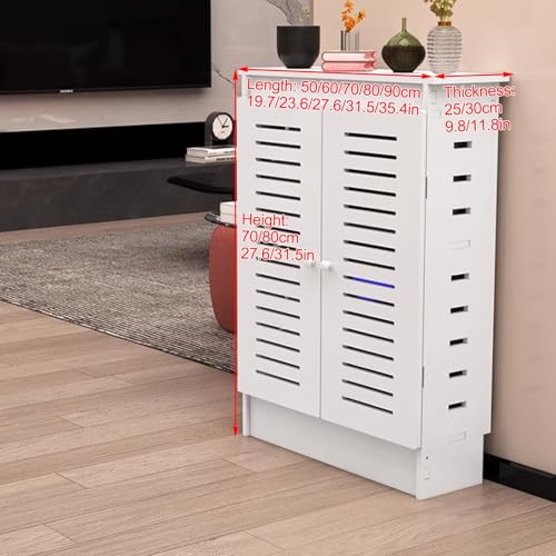 Meuble cache-radiateur 2 portes avec étagère intégrée - 3