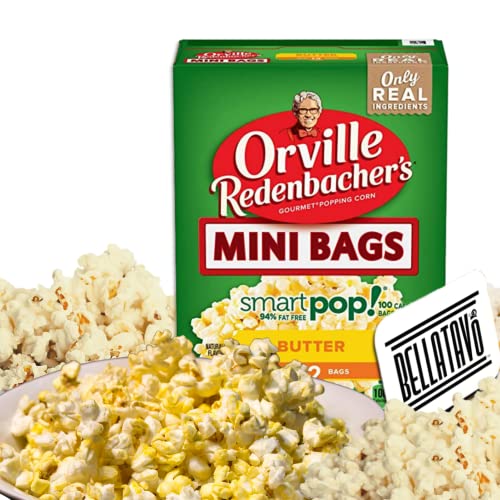 Microwave Popcorn Mini Bags Bundle. Includes One Box Of Orville Redenbacher Smart Pop Butter Popcorn In Mini Bags And A Bellatavo Fridge Magnet! 1 Box Contains 12 Mini Bags Of Butter Popcorn. #TOP3