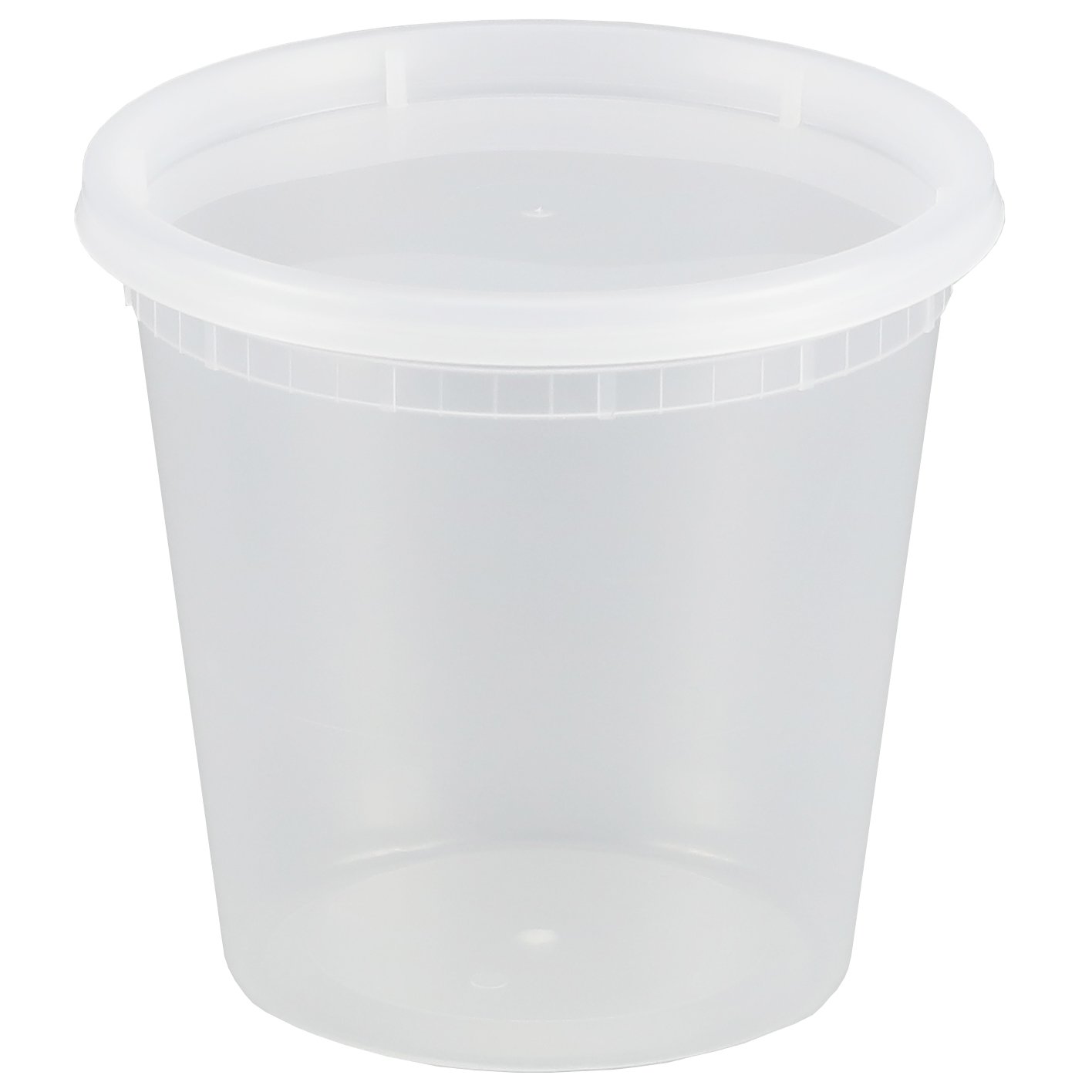Simply Deliver 24 oz Soup Container with Lid, Microwavable and Dishwasher Safe, Clear, 240-Count