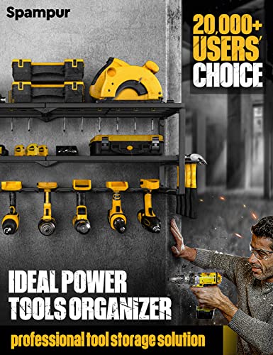Spampur MCZ10A02 Power Tool Organizer For Tool Storage, Drill Holder Wall Mount With Charging Station, Tool Holder And Storage Rack thumb #8