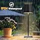 LED Tischlampe, Kabellos Mit Touch, 5200 mAh, 3 Farbtemperaturen, Höhenverstellbar, Nachttischlampe, Leselampe, Campinglampe, Tischleuchte, Akku Lampe, IP54 Wasserdichte Outdoor Lampe, Schwarz.