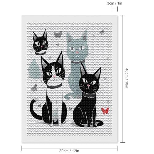 Cuadro de diamantes de gatos para relajarse y decorar el salón 2