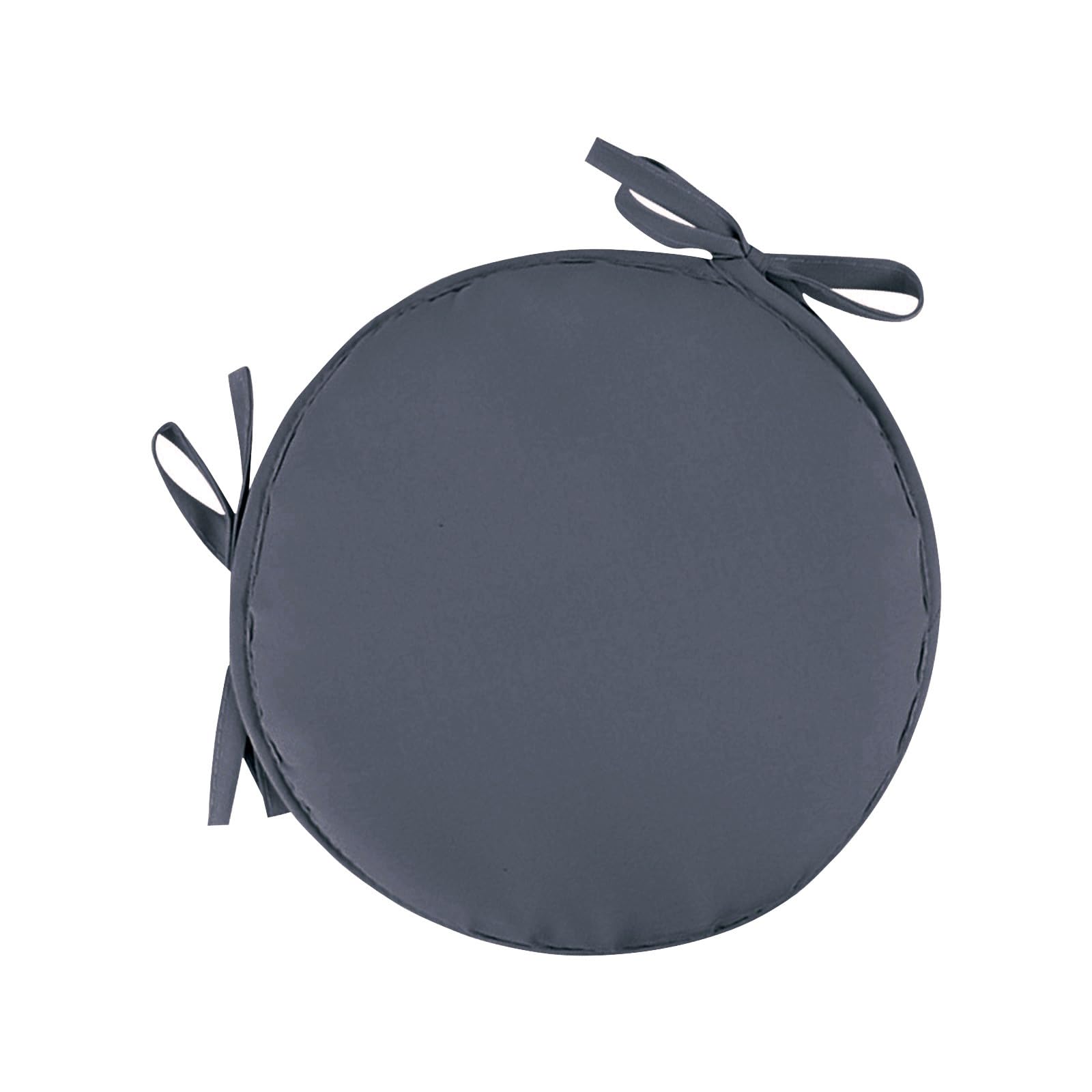 Round Chair Cushions 12"/30cm Indoor Outdoor Seat Cushion with Ties,Garden Patio Home Seat Cushion Soft Round Dining Kitchen Chair Pad Bar Stool Pad (Dark Gray, 30X30CM)