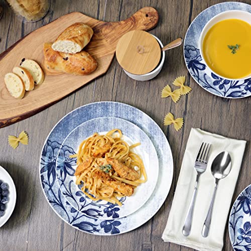 Dinnerware, Fine Bone China, 16 Piece Plates And Bowls Set, Service For 4, Rose, Microwave Safe, Dish Set, Essential Home, Everyday Living, Kitchen Dishes, Dinner Set, Giftware #TOP6