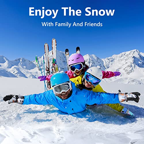 Image of Ski Gloves,Snow Gloves Waterproof Winter Warm Cold Weather Touchscreen Gloves for Parent& Child Kids Skiing,Snowboarding
