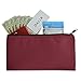DALIX Bank Bags Money Pouch Securi Deposit Utility Zipper Coin Bag Maroon 2 Pack