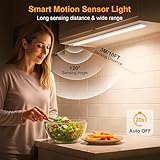 Gritin Under Cabinet Kitchen Lights Rechargeable-3 Color Temps&5 Level Brightness, Super Bright, 4 Modes, Motion Sensor, Long Lasting-Easy Installation Strong Magnetic Under Closet Light-37.5CM/2Pack - Image 7
