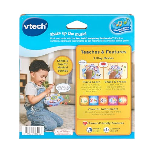 VTech Zoo Jamz Hedgehog Tambourine with Instruments and Games - image 8