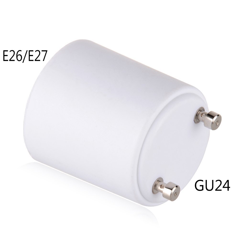 Gu24 Socket Gu24 Pin Base 2 Converter Gx24 To E26 & E27 Adapter 4 Pin Cfl To Led