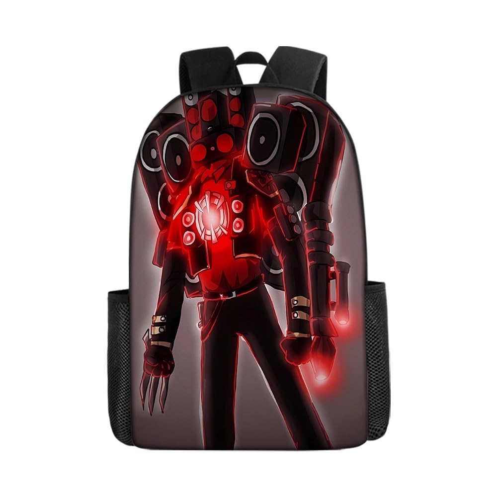 AeRko Skibidi Toilet Wiki Backpack Book Bags Casual Cameraman Travel Rucksack Zip Packbag Daypacks Bag, A6, One Size