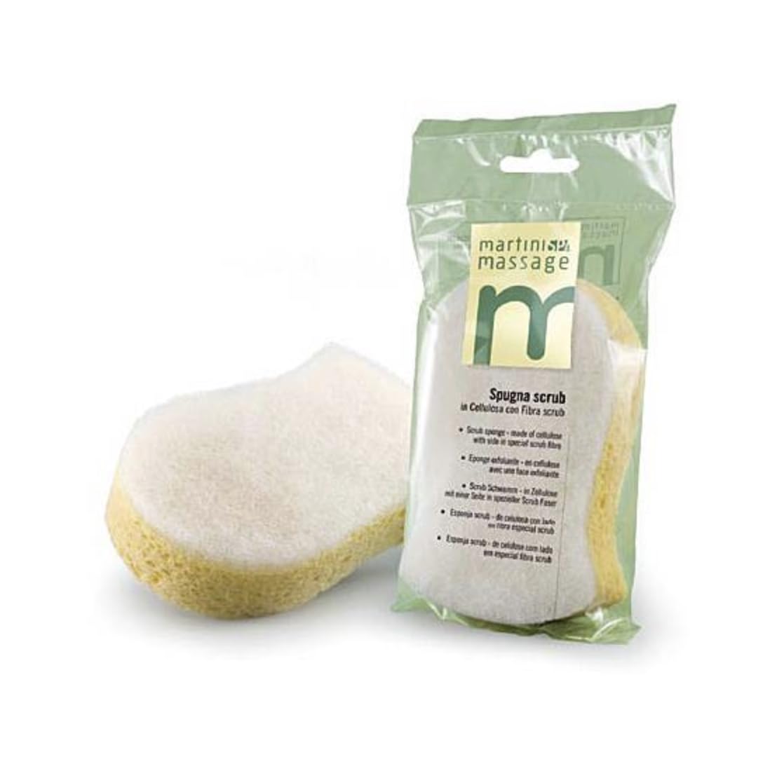 Esponja de celulosa y fibra Sbrub Massage Natural & Peeling Sponge