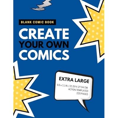 Blank Comic Book: Create Your Own Comics: Extra Large, 220 Pages, Action Templates