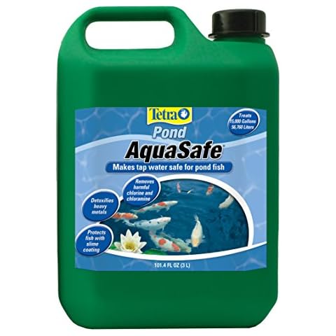 TetraPond AquaSafe 101.4 Ounces, Makes Tap Water Safe For Pond Fish Cover