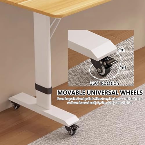 Bureau mobile réglable en hauteur avec roulettes et cloisons pour chambre et maison