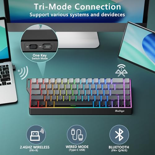 Teclado Mecánico Gamer BlueFinger 60% Inalámbrico miniatura 3