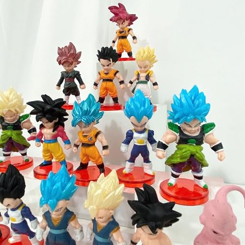 Image of Mallexo DBZ Action Figures Set 4PCs Dragn Bal Z Toys for Kids Animee Toy Set of Size 7-8 CM for Car Dashboard, Decoration, Cake, Office Desk & Study Table Multicolor (4PCsS1)
