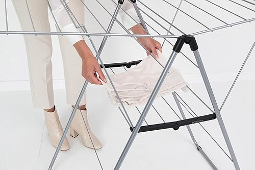 Miniatura 10 de Brabantia HangOn - Escurridor de ropa (82 pies  gris metálico) compacto, plegable, ajustable, de acero inoxidable para interiores