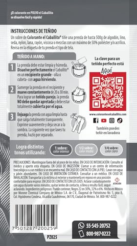 La Mejor Selección de Colorantes para Ropa , listamos los 10 mejores. 21 Colorantes para Ropa marca EL CABALLITO (2)