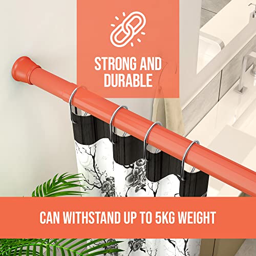 Image of Story@Home 104-178 CM Adjustable -Length Shower Curtain Tension Rod (Peach)