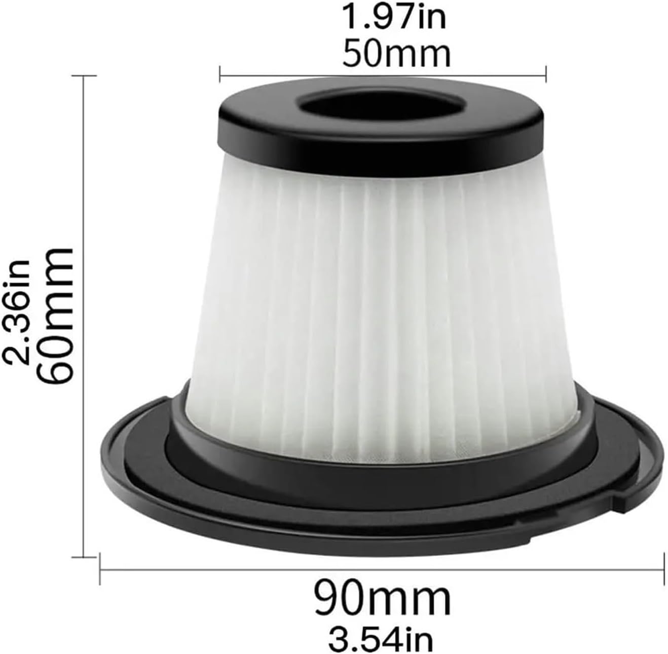 Filter, Compatible for Dibea T6 / C17 / T1 / SC4588, Compatible for MOOSOO K17 Handheld Cordless Vacuum Cleaner Replacement Parts Accessories(A 12PCS)