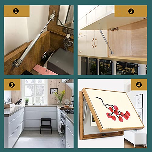 2 Stück Gasdruckfeder 200N/44.09lb/20kg Gasdruckdämpfer Hydraulisch Gasfeder Gasdämpfer Dämpfer für Türhausschränke Küchenschrank Bücherschränke