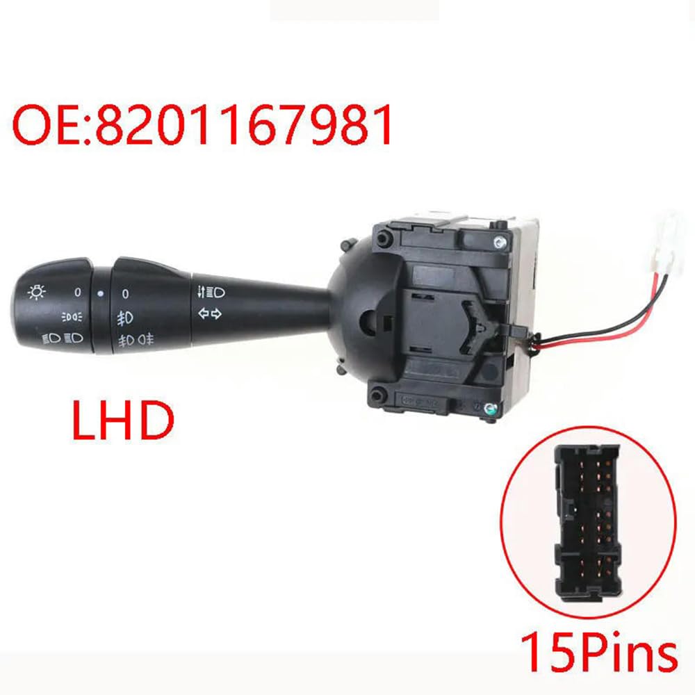 Interruttore A Leva (combinato) Per Renault Dacia Logan, Clio IV, Trafic III, Sandero | Ricambio N. 8201167981 | Luci, Frecce, Clacson - 9