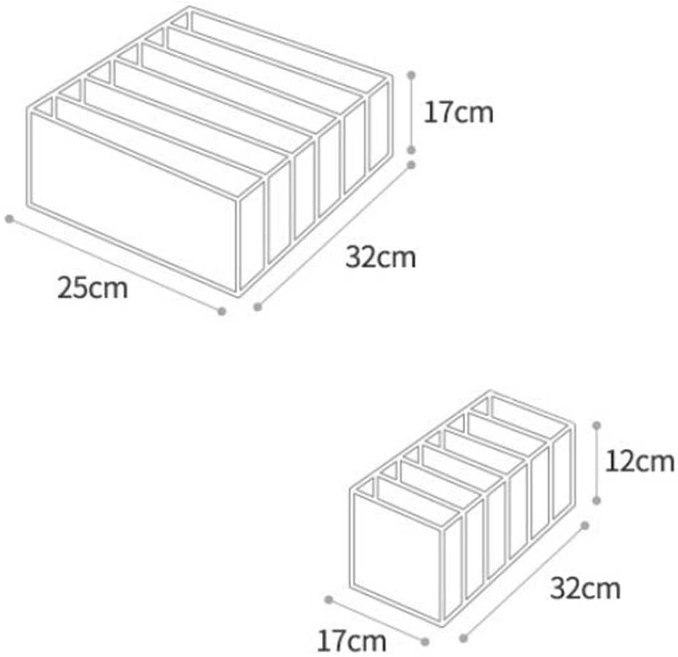 3 Pièces Boîte De Rangement Pour Compartiment Jeans Organisateur De Vêtements De Placard 6 Grilles Boîte De Séparation En Maille Pour Tiroir Closet Clothes Pour Pantalon T-shirt Sous-vêtements