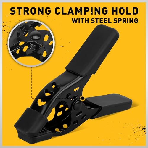 Image of 20-Piece Spring Clamps for Woodworking /Backdrop Stand /Pool Cover / 4-inch Tarp Clamps Heavy Duty Clips Spring Clips Metal Clamp Large Heavy Duty Clamps