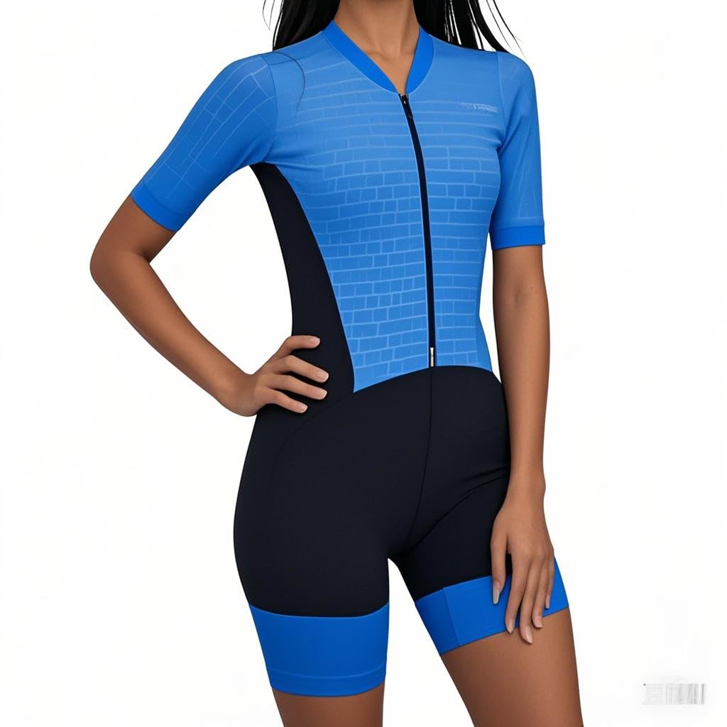 Combinaison une pièce à manches courtes pour femme - Pour le cyclisme - Costume professionnel - Vêtements de cyclisme - XS-3XL - Vert