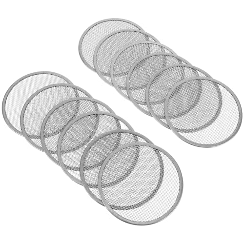 COLLBATH 12 Piezas Tapas Germinadoras Acero Inoxidable Filtro Malla para Tarros Mason Boca Ancha Reutilizables Tapa Colador para Cultivo Brotes Cocina Hogar