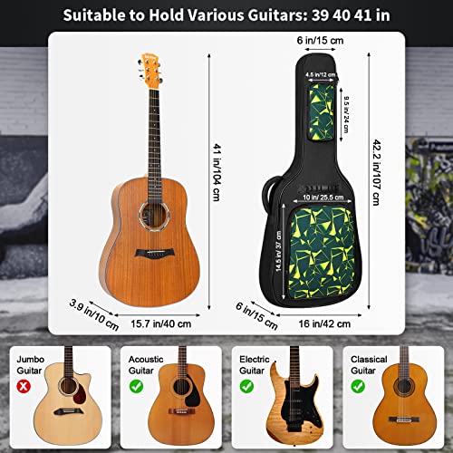 Housse de transport pour guitare acoustique de 99 à 104 cm, épaisseur de 0,9 cm, étanche avec deux poches, bandoulière… - Les Beatles, Paul McCartney, John Lennon, RIngo Starr, George Harrison Housse de transport pour guitare acoustique de 99 à 104 cm, épaisseur de 0,9 cm, étanche avec deux poches, bandoulière… – Image 4