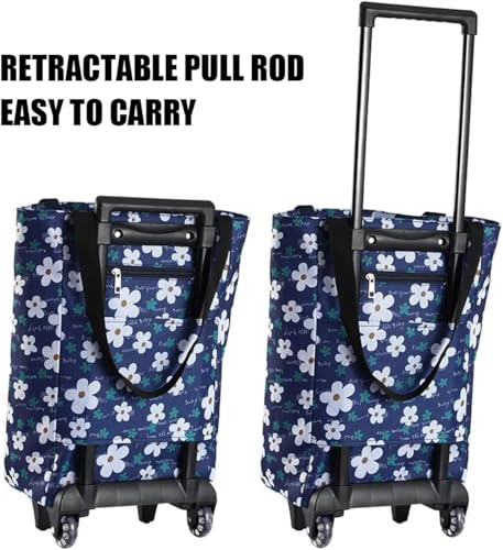 Carro de herramientas móvil de 17 litros con ruedas – Bolsa de la compra reutilizable para un fácil transporte y almacenamiento, ideal para el hogar, jardín y proyectos de bricolaje - imagen 7