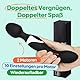 Sinful Wand Massager - Massagestab für Frauen - Kabellos und Wiederaufladbar Massage Vibrator - Doppelvibrator Massager mit Zwei Leistungsstarken Motoren mit Jeweils 10 Modi - Schwarz