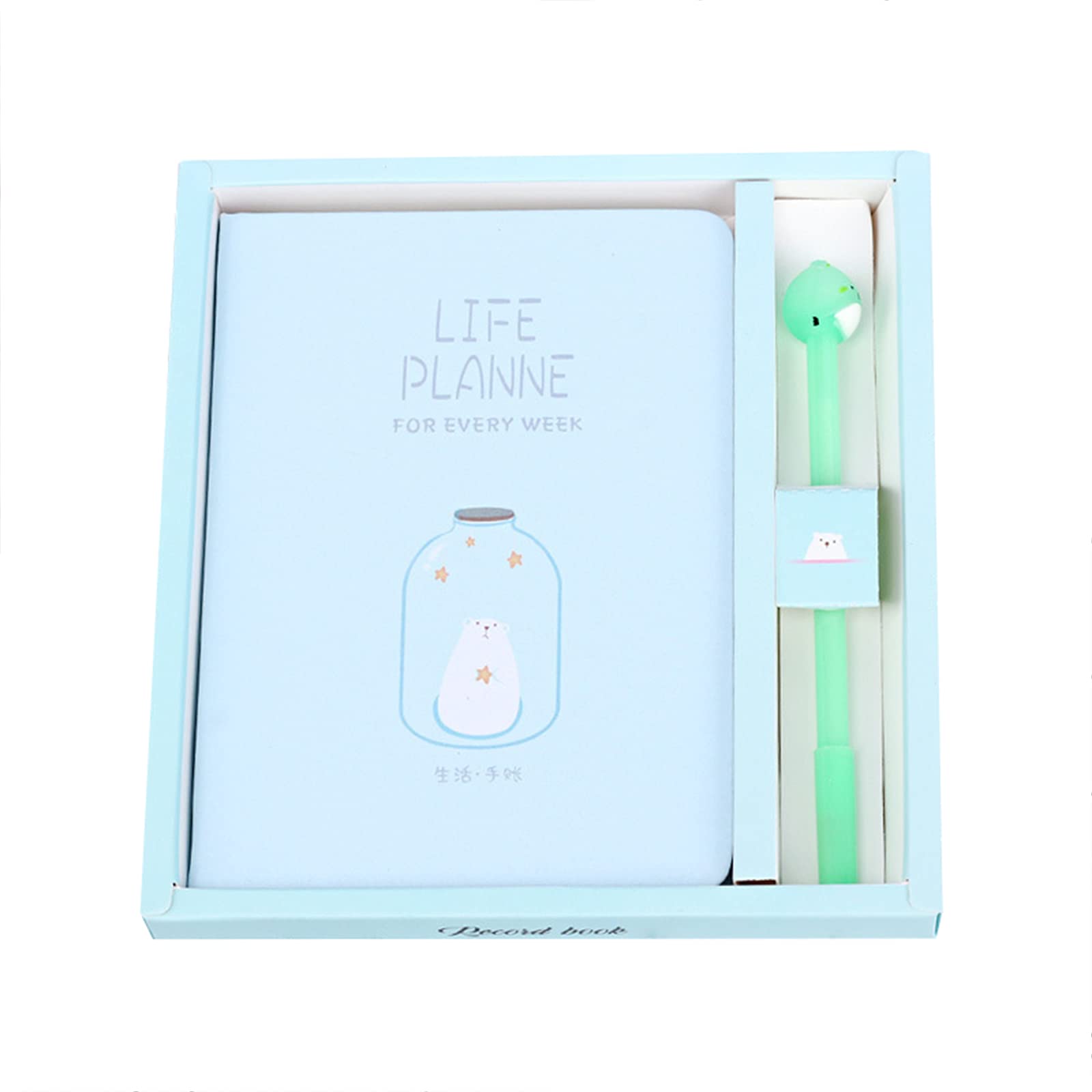 TREESTAR Notebook Gift Box Book Teacher Student Stationery Paper Diary Furniture Notebook Office Business Suitable For School Office and Home (bear bottle)