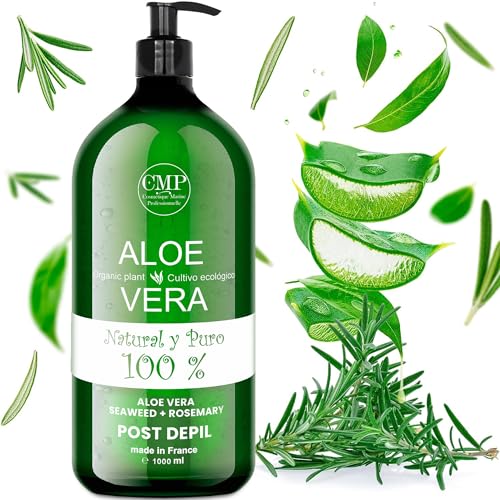 CMP Aloe Vera + Romero Depilación (Láser, Cera, Crema, Depiladora...) y Afeitado (Facial y Corporal) 6x + ALIVIO | 48h HIDRATACIÓN | 3x + CALMANTE - Formula Profesional (1000 ml)