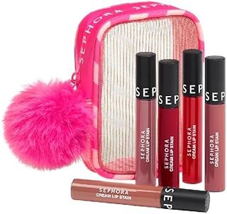 SEPHORA Favorites SET OF 5 VELVET NON-SMARKING LIPSTICKS - With a limited edition shade Cream Lip Stain