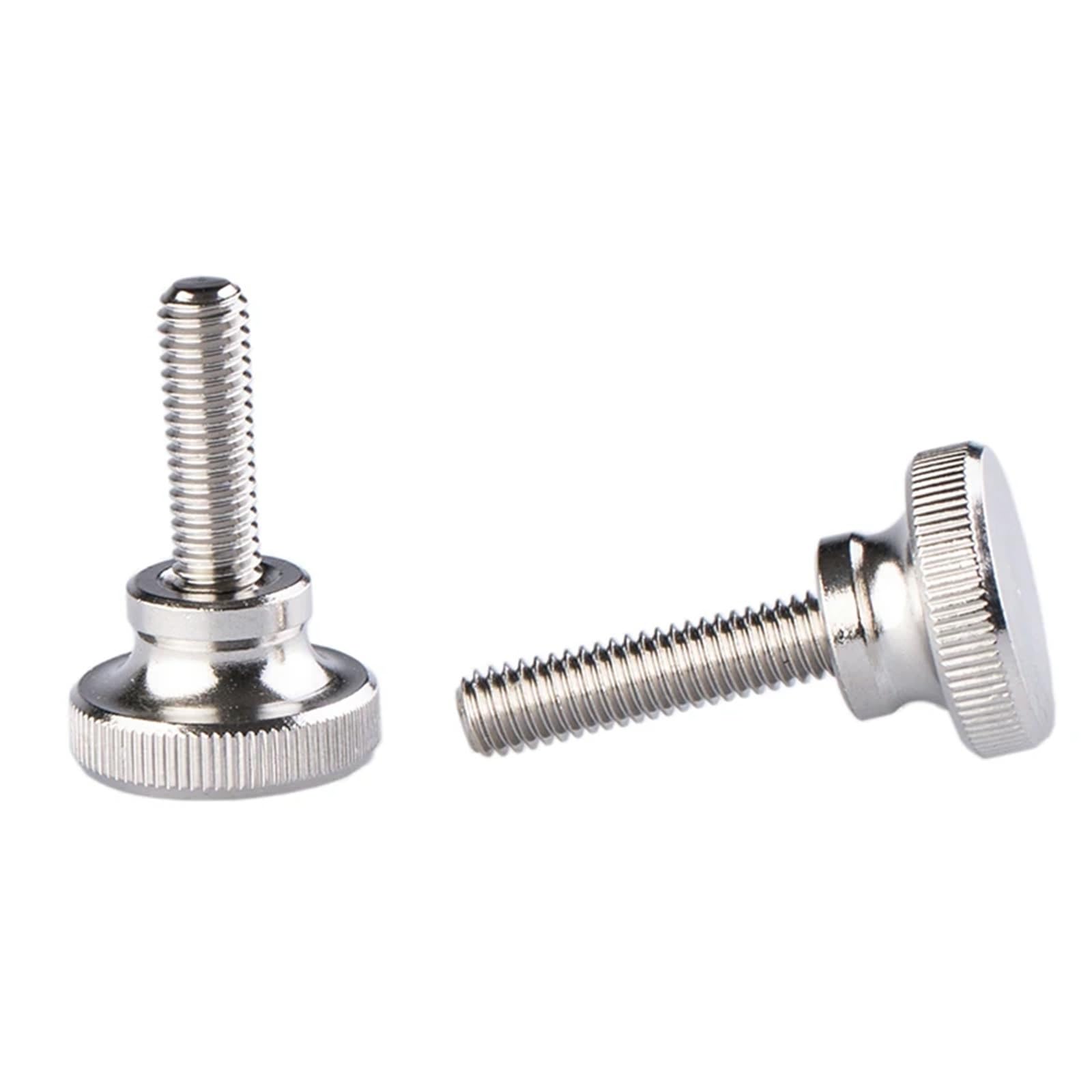Tornillo Moleteado Tornillo moleteado de acero inoxidable M2 M3 M4 M5 M6 M8 M10 con cabeza escalonada y ajuste manual Para uso industrial(M3x4mm 50pcs)