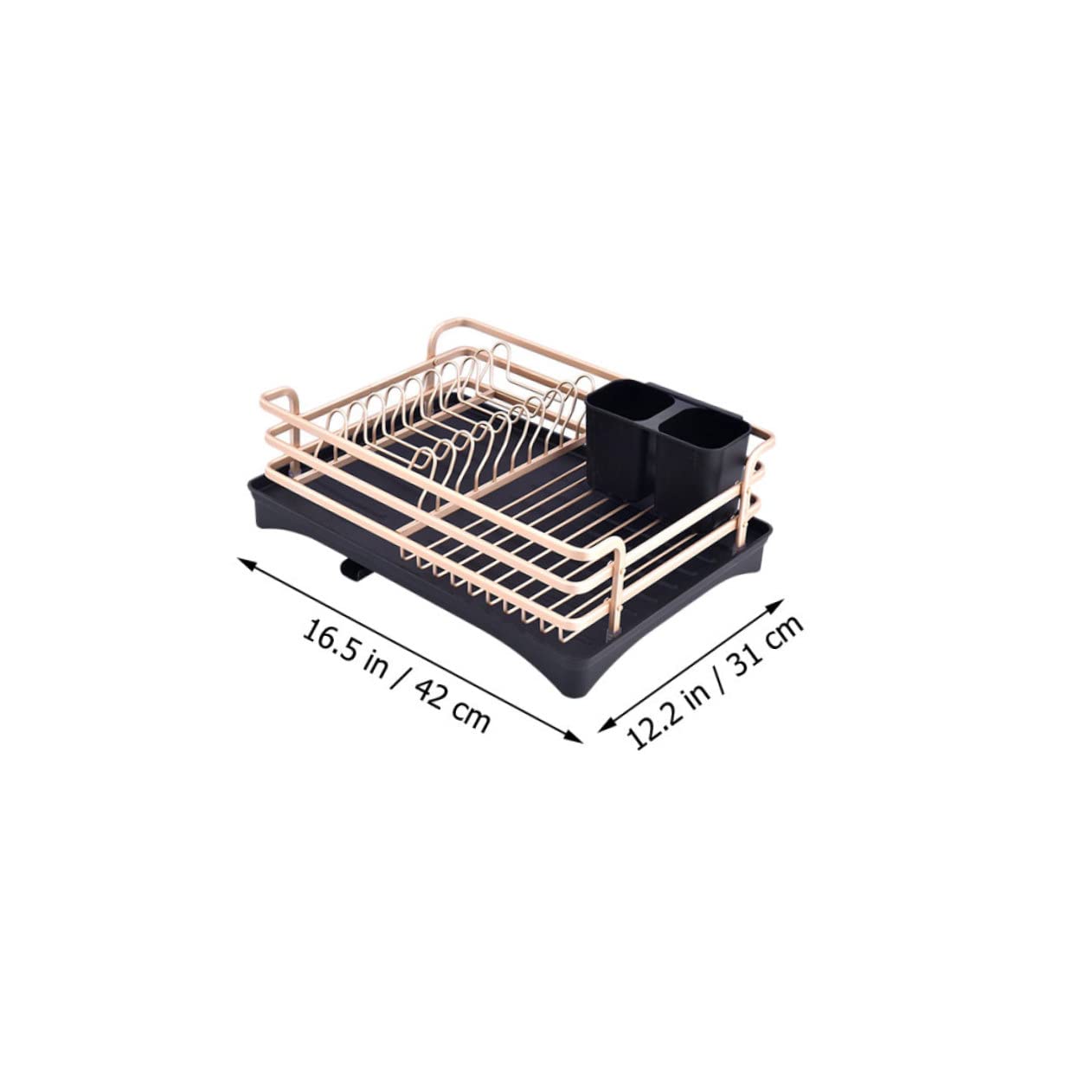 OKUMEYR 1pc Kitchen Draining Rack Elegant Storage Holder for Cutlery Dish Drying Space-Saving Design Modern Multi-Purpose Kitchen Organizer for Orderly Living