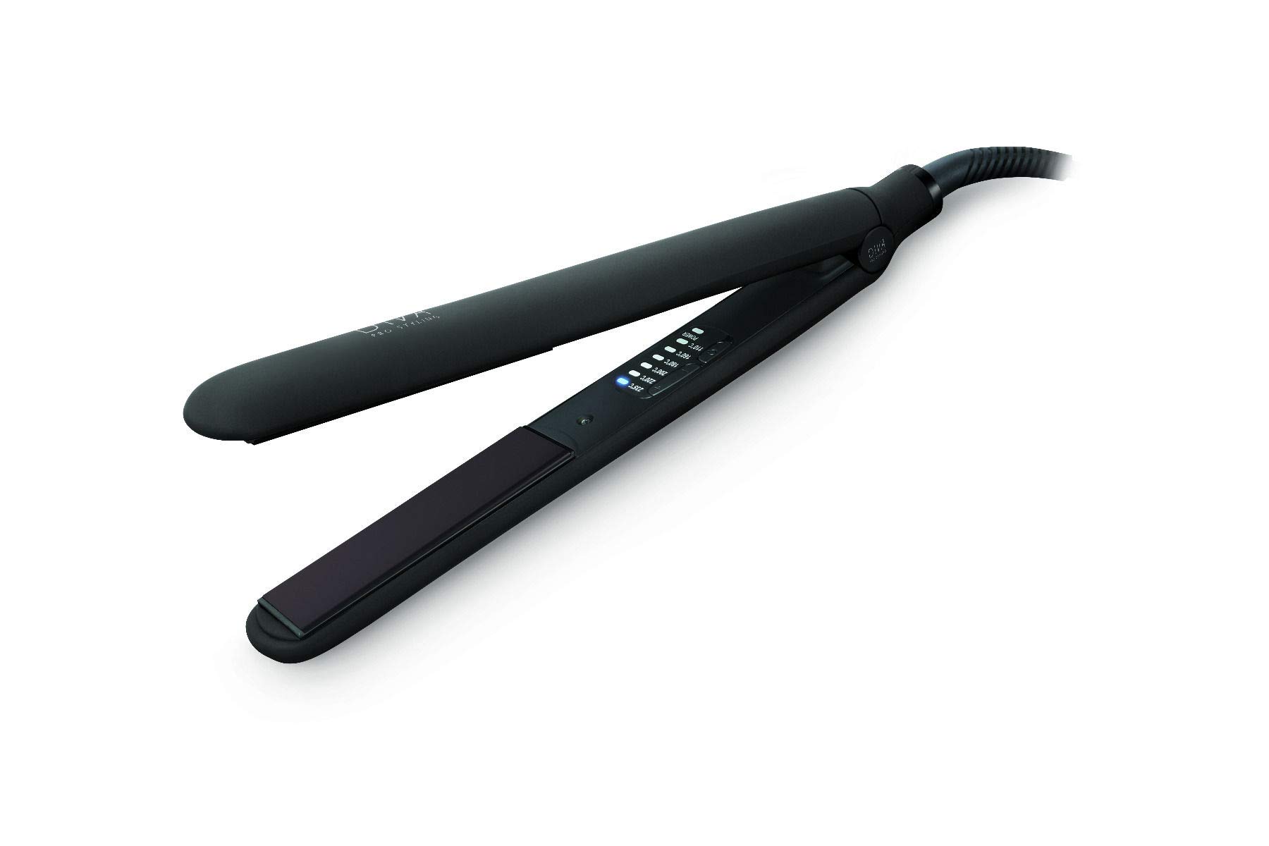Diva Pro StylingDigital Straightener and Styler Onyx with Macadamia Argan Oil and Keratin Infused Ceramic Plates