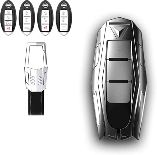 Miniatura 1 de Funda para llavero de automóvil Nissan, compatible con Nissan Rogue Maxima Altima Seda Pathfinder Infiniti Q50 QX56 M35 Q70 Smart Keyless Entre Key