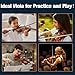 Mendini by Cecilio 16-Inch Solid Wood Violin Set for Beginners - Hand Carved Acoustic Viola Kit - Fiddle Set with Hard Case, Bow, Rosin, Bridge and Extra Strings (Natural Varnish)