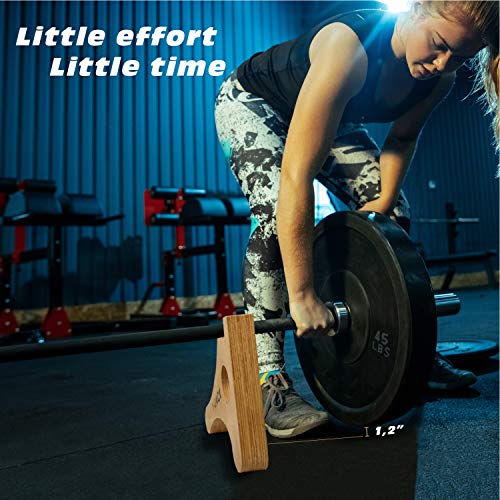 Yes4All Mini Deadlift Barbell Jack Padded Hooking Grip & Handle - Easy To Load/Unload Weight Plates For Weight Training, Deadlift Exercises, Powerlifting - Max Capacity 600Lbs by Yes4All - Used condition - Image 5