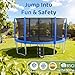 Skybound AiryBounce 16ft Trampoline Recreational Trampolines with Enclosure Outdoor Trampoline for Kids and Adults with Safety Net and Spring Padding