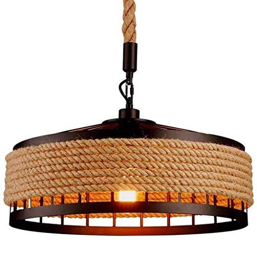 Suspension corde de fer 50 cm au design cage rétro et finitions haut de gamme