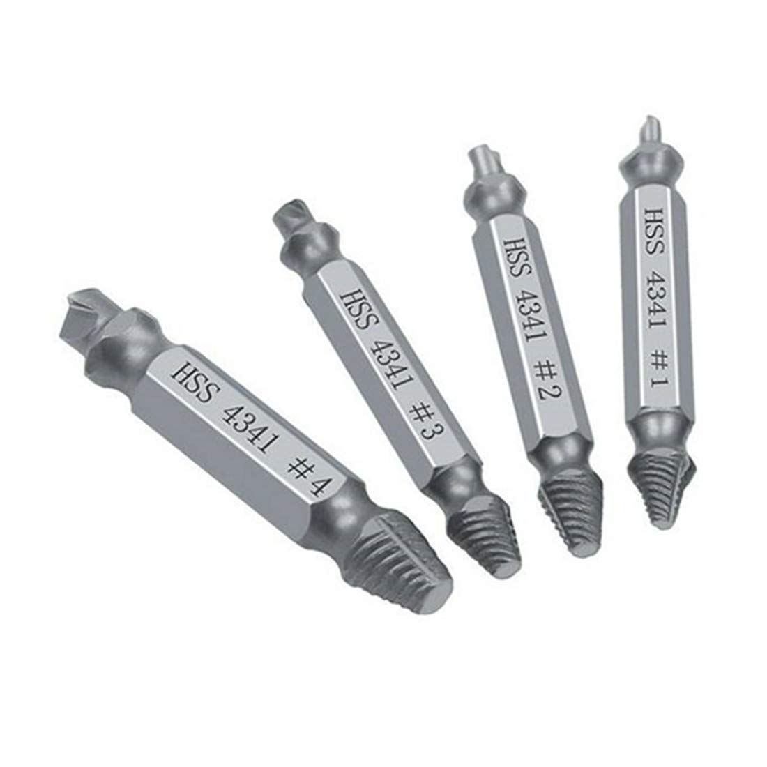 Damaged Screw Extractor Kit And Stripped Screw Extractor Set. Its A Hasslefree Broken Bolt Extractor And Screw Remover Set 4 Piece Titanium B0b96txw44