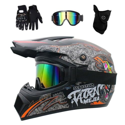 Casque motocross enfant VTT enduro quad dirt bike avec accessoires M