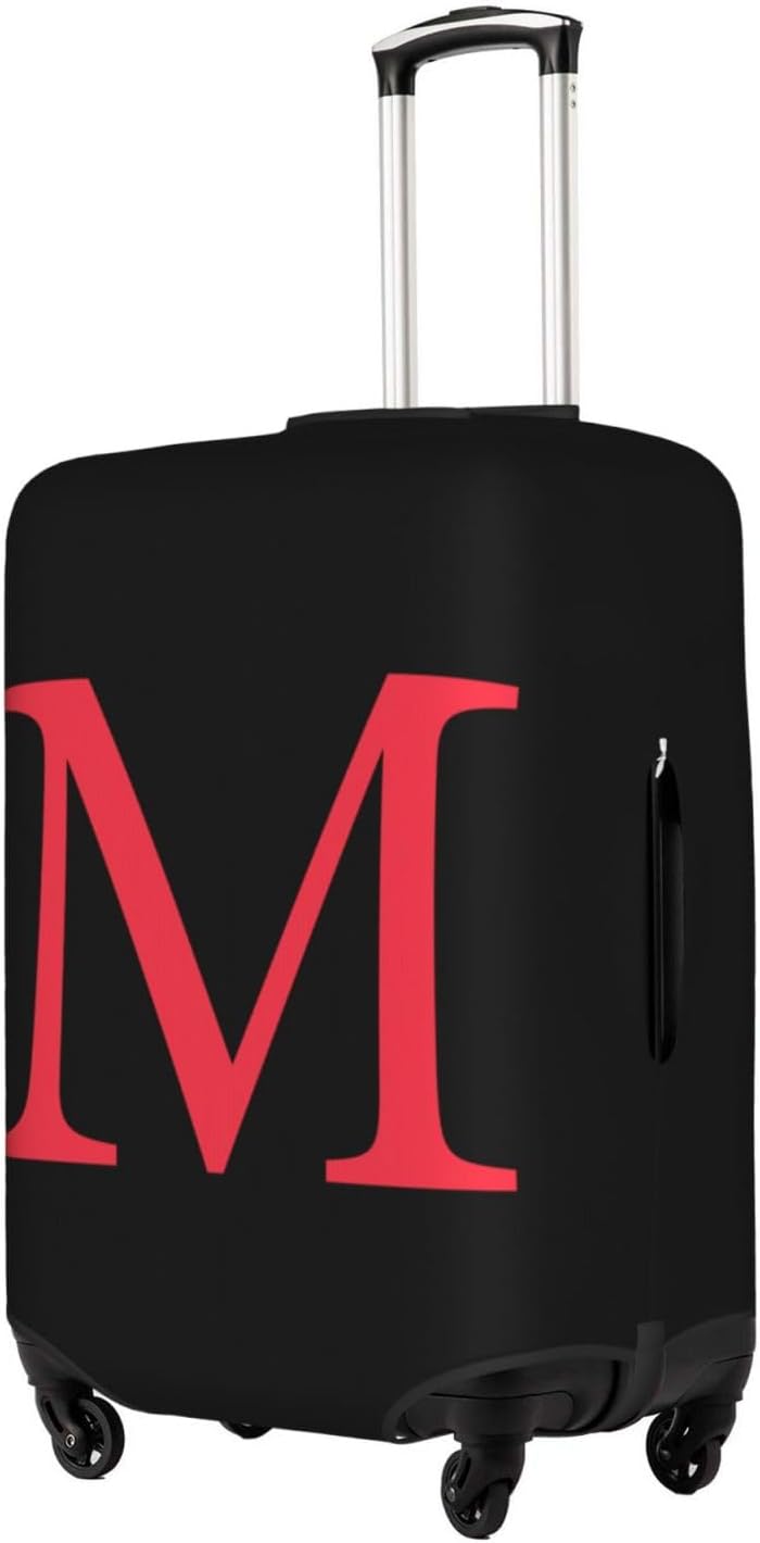 Letter M Luggage Cover Elastic Stretch Suitcase Covers, Anti-Scratch Luggage Protector Washable Travel, Size L(fits 25-28 In Suitcase)